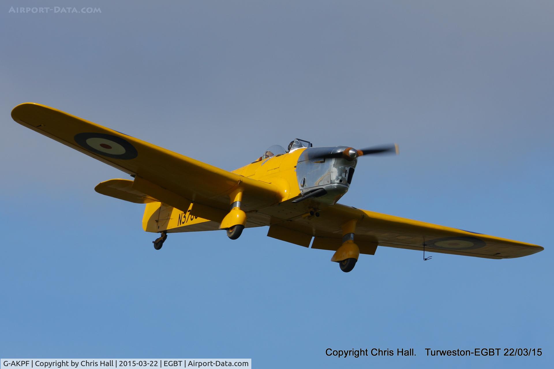 G-AKPF, 1941 Miles M14A Hawk Trainer 3 C/N 2228, at the Vintage Aircraft Club spring rally