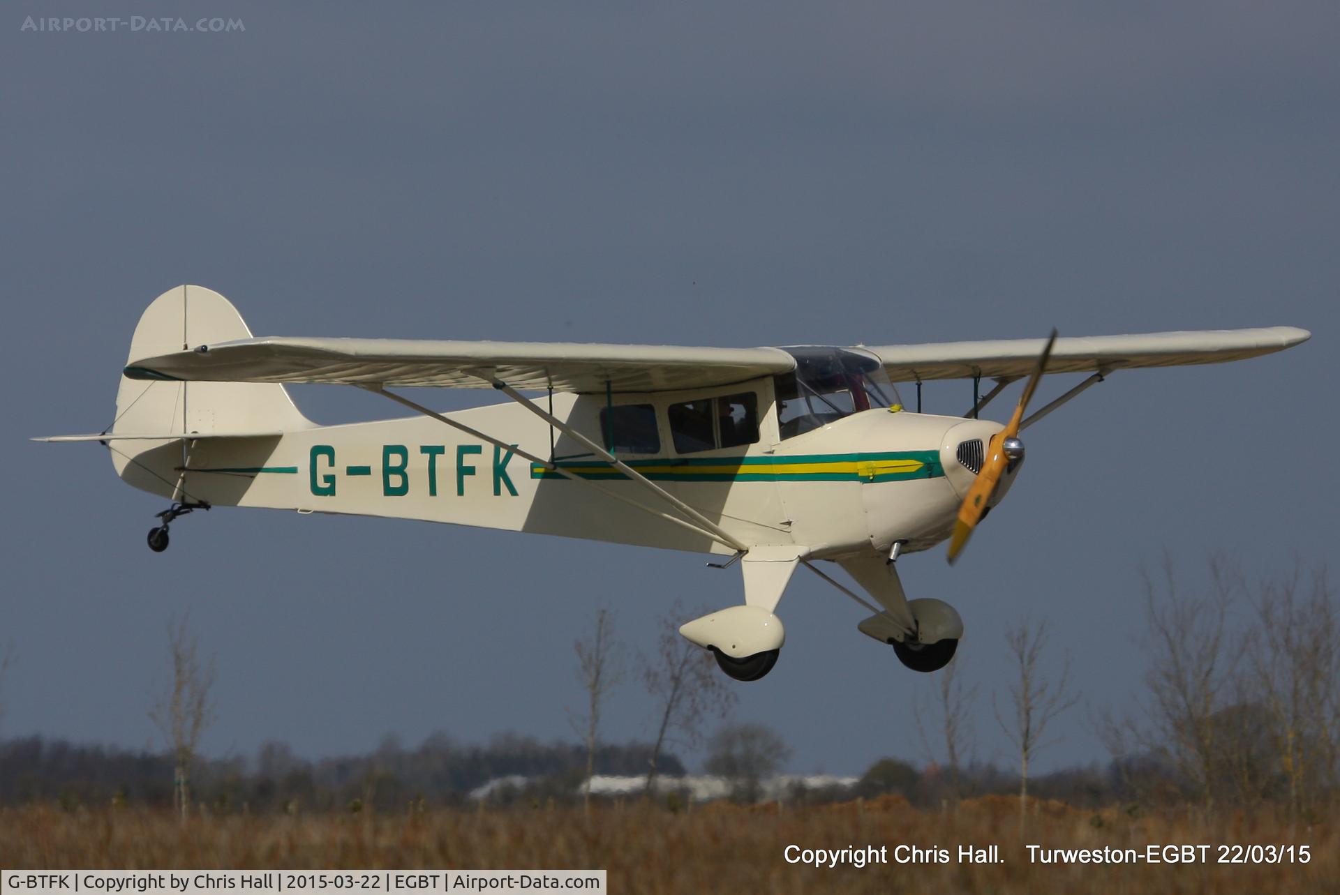 G-BTFK, 1947 Taylorcraft BC-12D Twosome C/N 10540, at the Vintage Aircraft Club spring rally