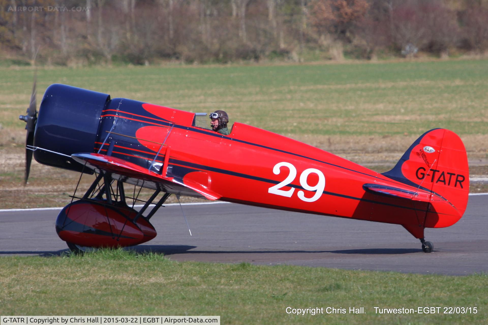 G-TATR, 2012 Travel Air Type R Racer Replica C/N LAA 362-14892, at the Vintage Aircraft Club spring rally