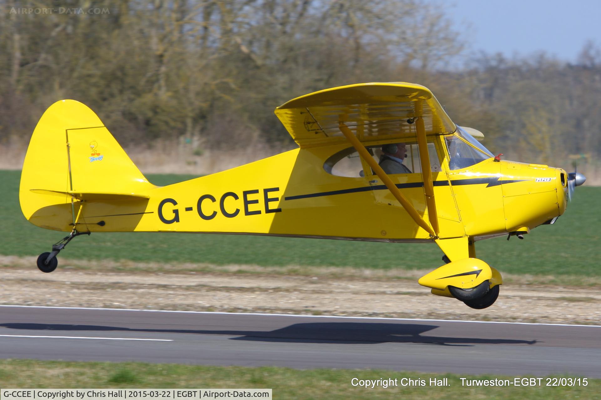 G-CCEE, 1948 Piper PA-15 Vagabond Vagabond C/N 15-248, at the Vintage Aircraft Club spring rally