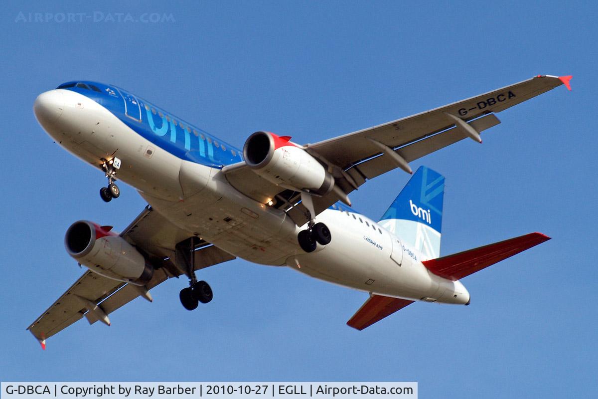 G-DBCA, 2004 Airbus A319-131 C/N 2098, Airbus A319-131 [2098] (bmi British Midland) Home~G 27/10/2010. On approach 27R.