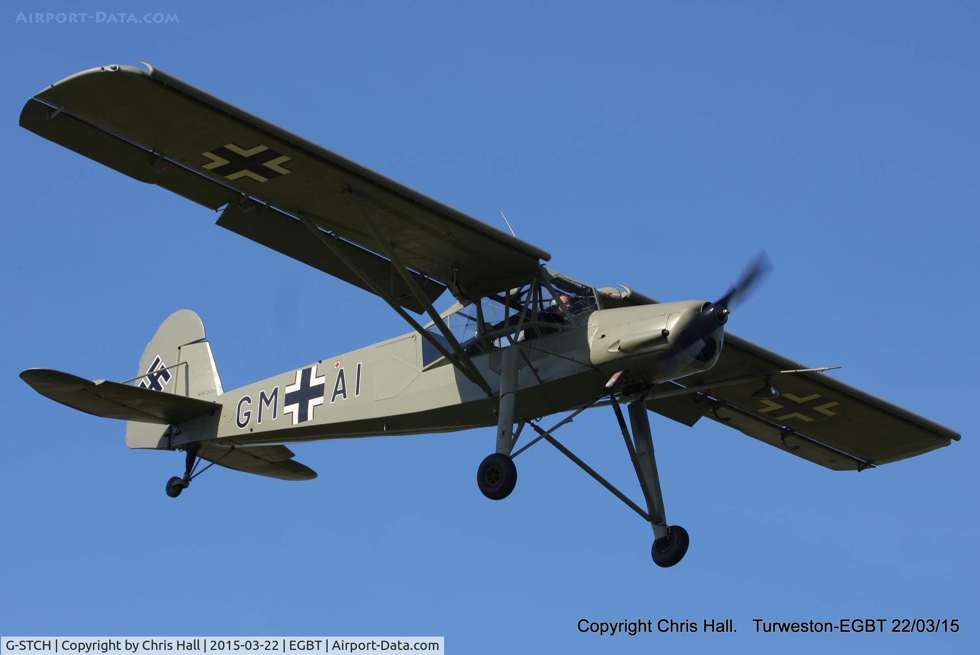 G-STCH, 1942 Fieseler Fi-156A-1 Storch C/N 2088, at the Vintage Aircraft Club spring rally