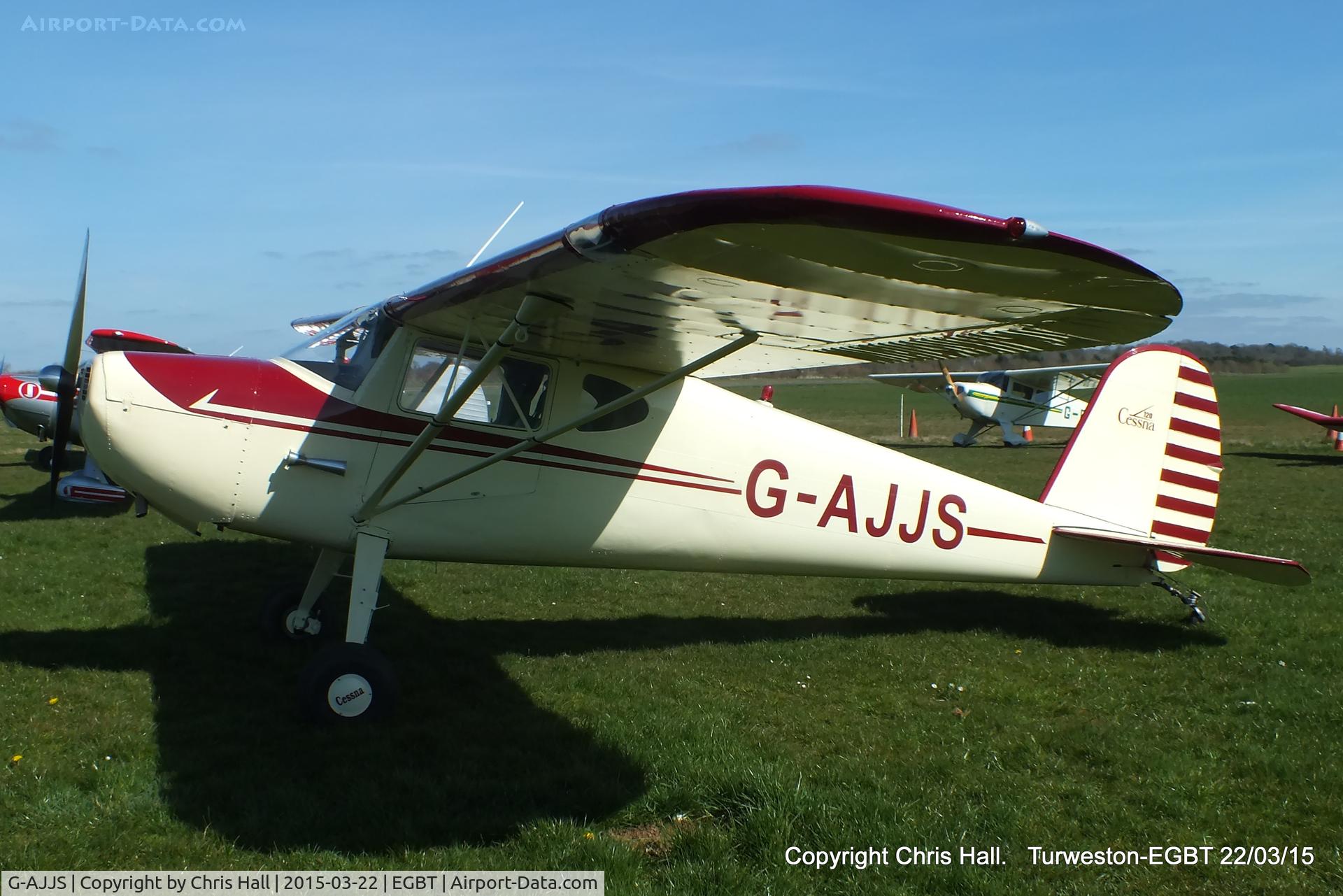 G-AJJS, 1947 Cessna 120 C/N 13047, at the Vintage Aircraft Club spring rally