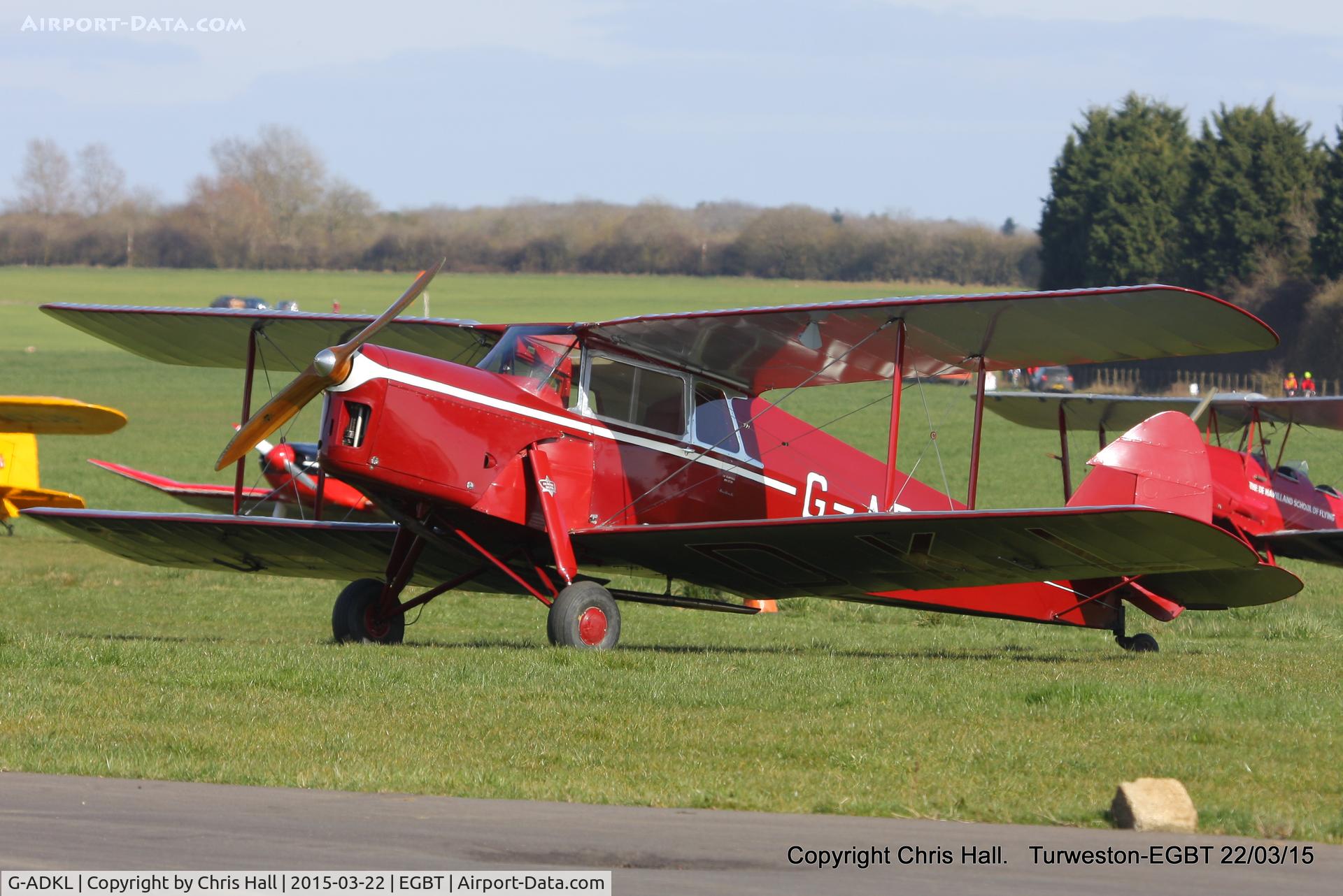 G-ADKL, 1935 De Havilland DH.87B Hornet Moth C/N 8035, at the Vintage Aircraft Club spring rally