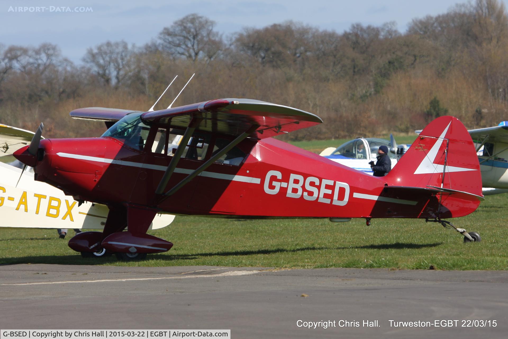 G-BSED, 1957 Piper PA-22-160 Tri Pacer C/N 22-6377, at the Vintage Aircraft Club spring rally