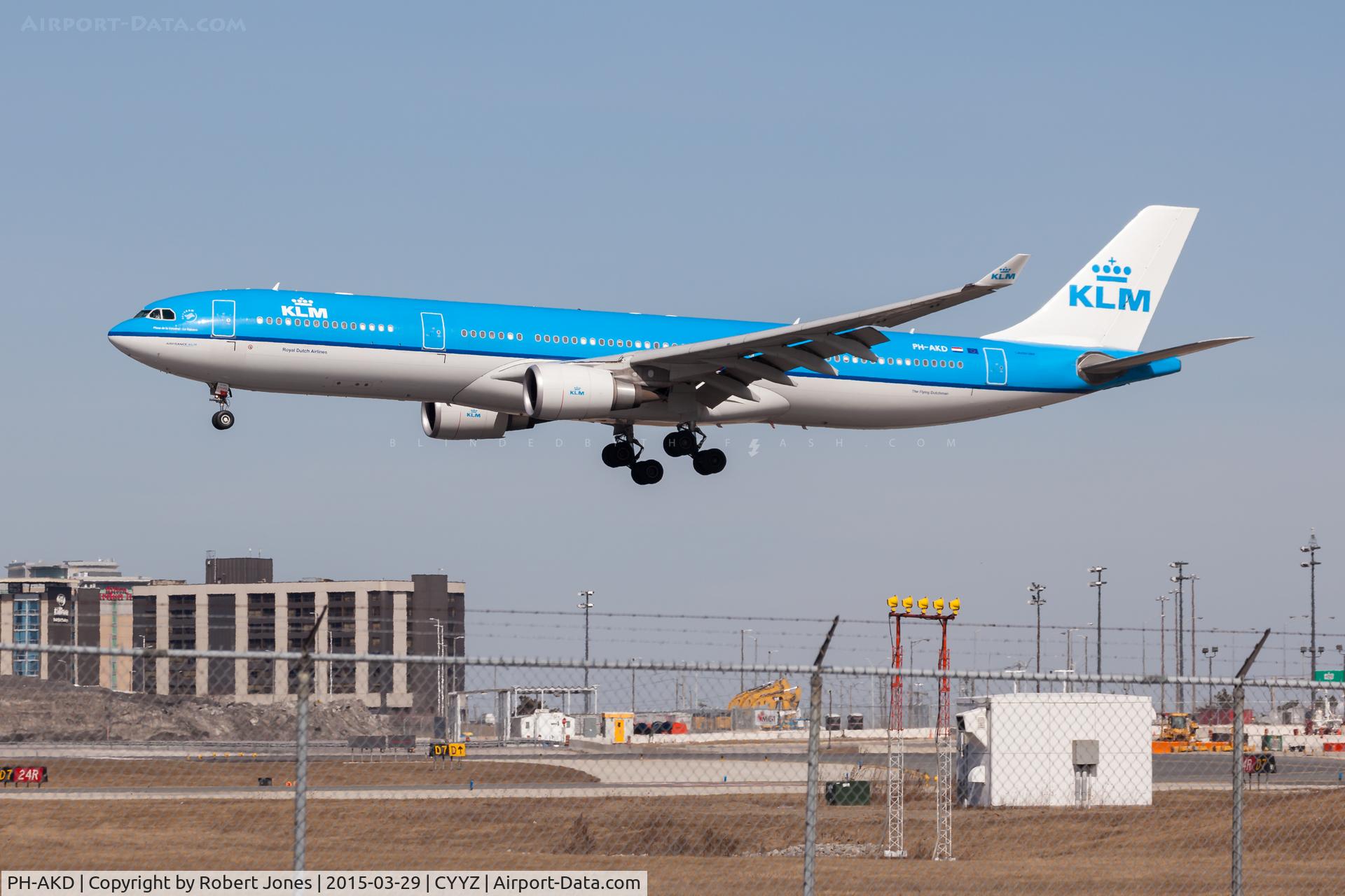 PH-AKD, 2012 Airbus A330-303 C/N 1300, Start of summer ops to Toronto Pearson means an early day arrival for KLM