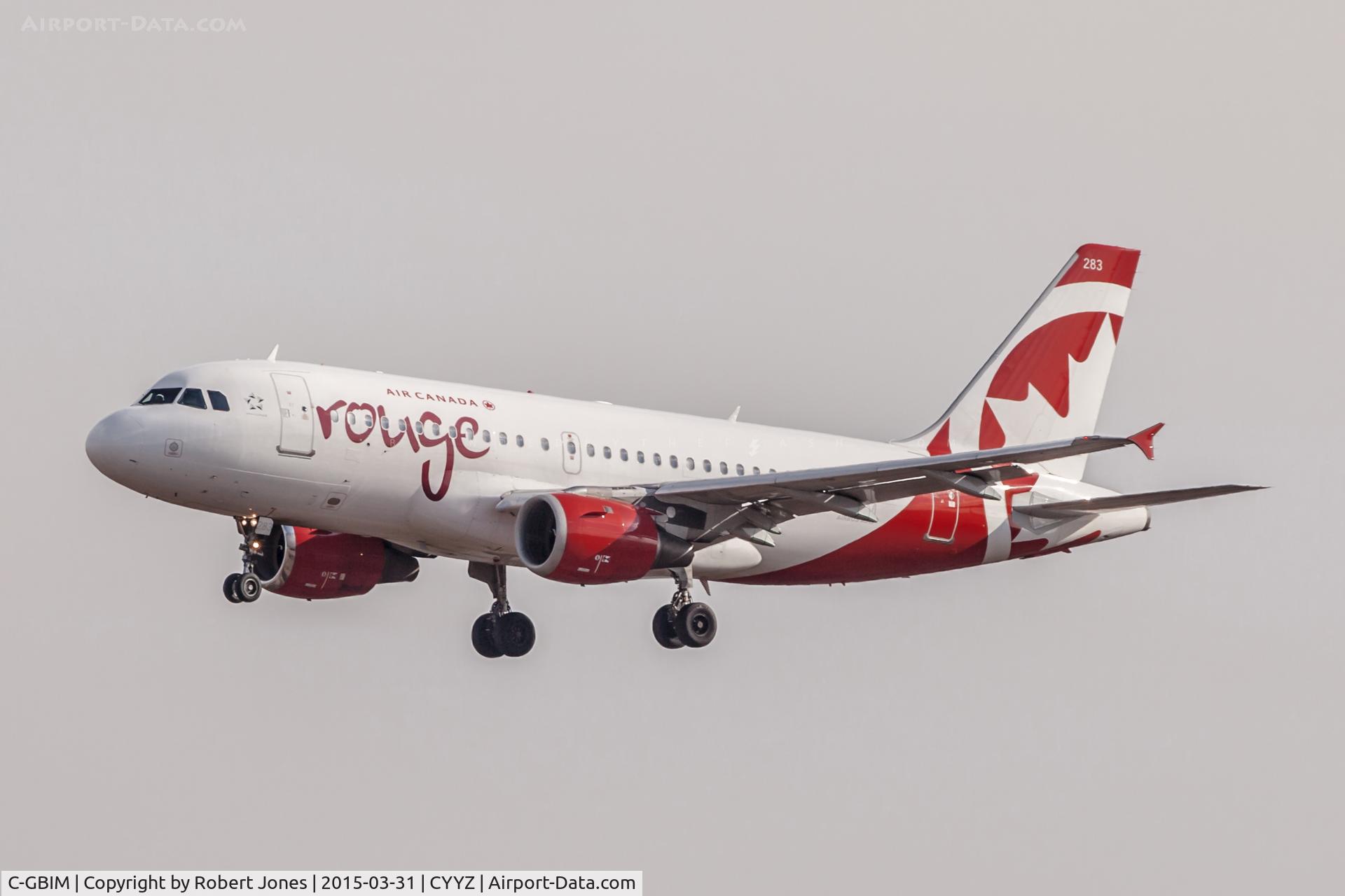 C-GBIM, 1998 Airbus A319-114 C/N 840, Landing 06R at Toronto Pearson