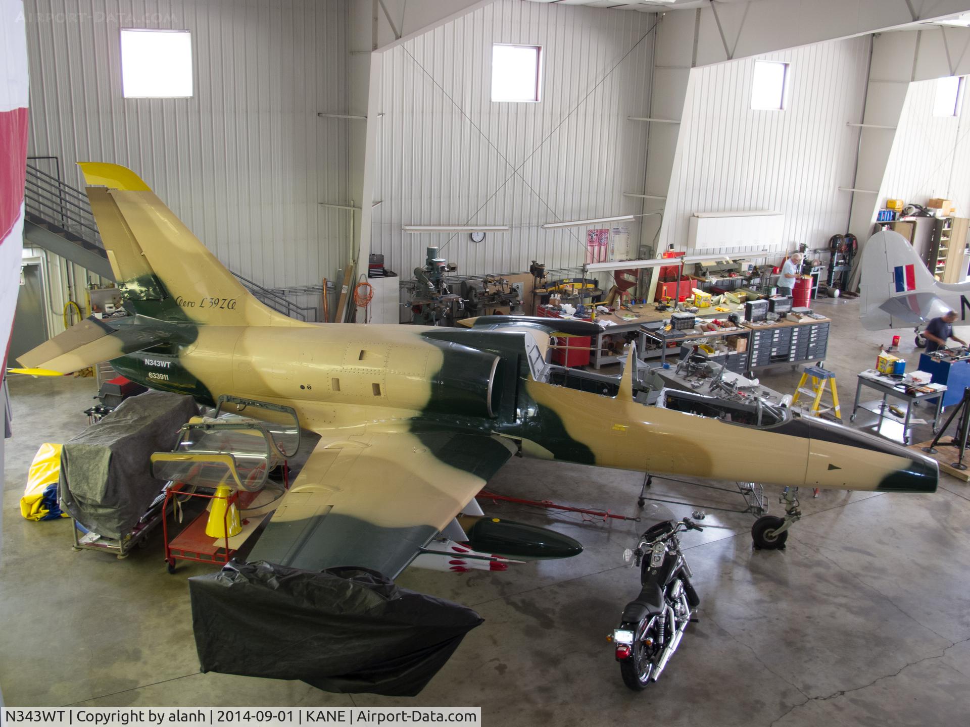 N343WT, 1986 Aero L-39ZA Albatros C/N 633911, Hangared (with Sea Fury 'Sawbones')