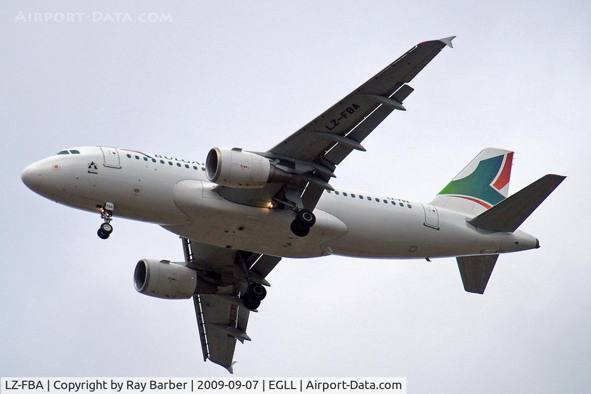 LZ-FBA, 2008 Airbus A319-112 C/N 3564, Airbus A319-112 [3564] (Bulgaria Air) Home~G 07/09/2009. On approach 27R in former scheme.