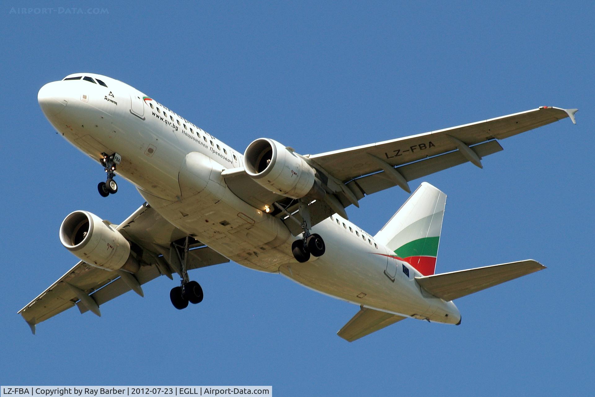 LZ-FBA, 2008 Airbus A319-112 C/N 3564, Airbus A319-112 [3564] (Bulgaria Air) Home~G 23/07/2012. On approach 27R.