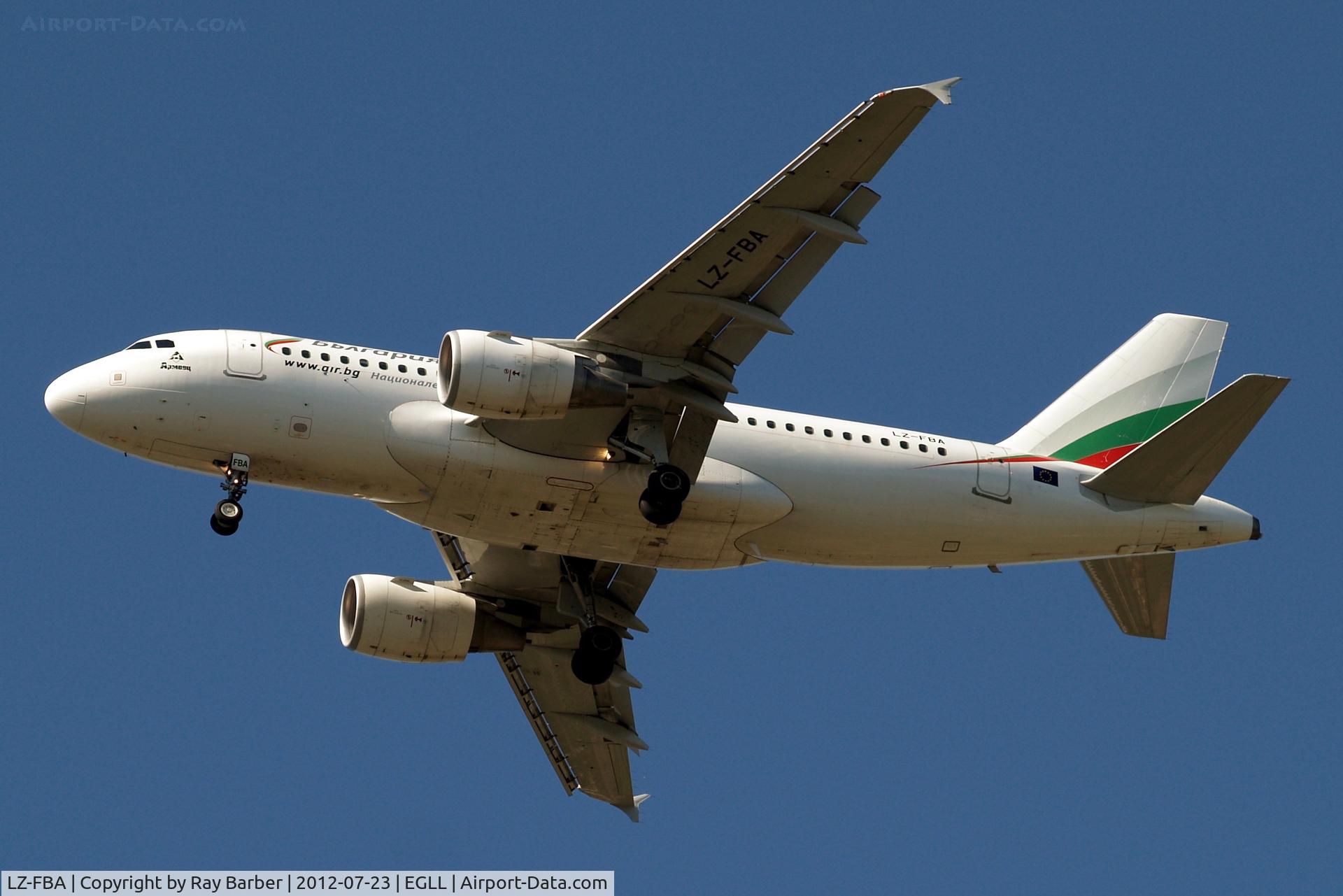 LZ-FBA, 2008 Airbus A319-112 C/N 3564, Airbus A319-112 [3564] (Bulgaria Air) Home~G 23/07/2012. On approach 27R.