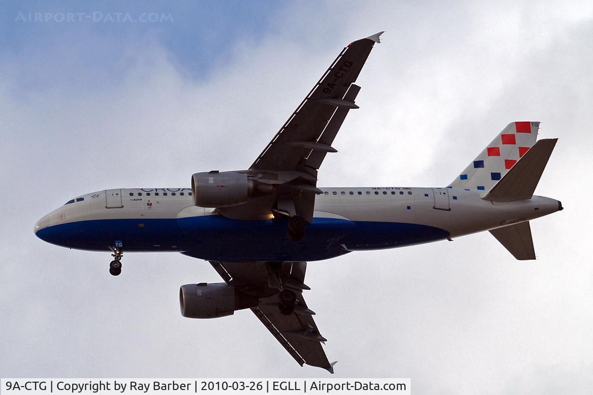 9A-CTG, 1998 Airbus A319-112 C/N 767, Airbus A319-112 [0767] (Croatia Airlines) Home~G 26/03/2010. On approach 27R.