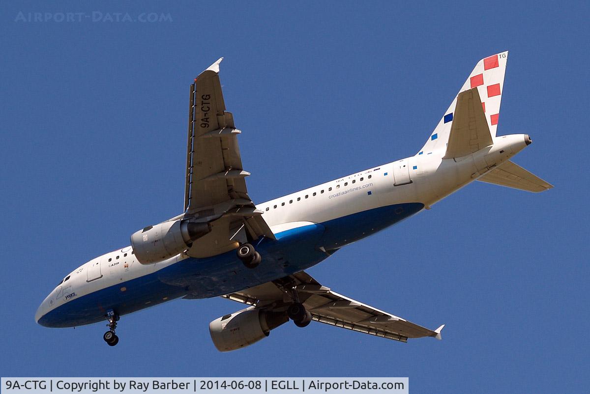 9A-CTG, 1998 Airbus A319-112 C/N 767, Airbus A319-112 [0767] (Croatia Airlines) Home~G 08/06/2014. On approach 27R. 