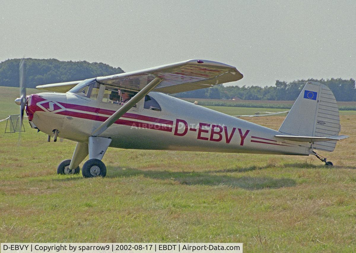 D-EBVY, 1948 Luscombe 8A C/N 6211, Taxying for parking Schaffen-Diest
Scanned from slide