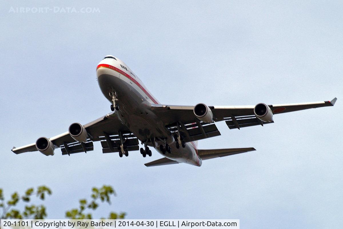 20-1101, 1990 Boeing 747-47C C/N 24730, Boeing 747-47C [24730] (Japanese Air Self Defence Force) Home~G 30/04/2014. On approach 27R.