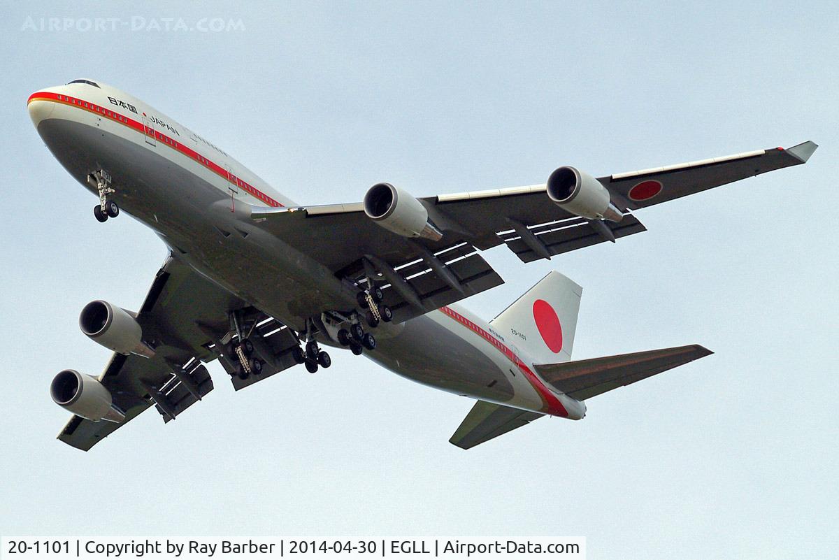 20-1101, 1990 Boeing 747-47C C/N 24730, Boeing 747-47C [24730] (Japanese Air Self Defence Force) Home~G 30/04/2014. On approach 27R.
