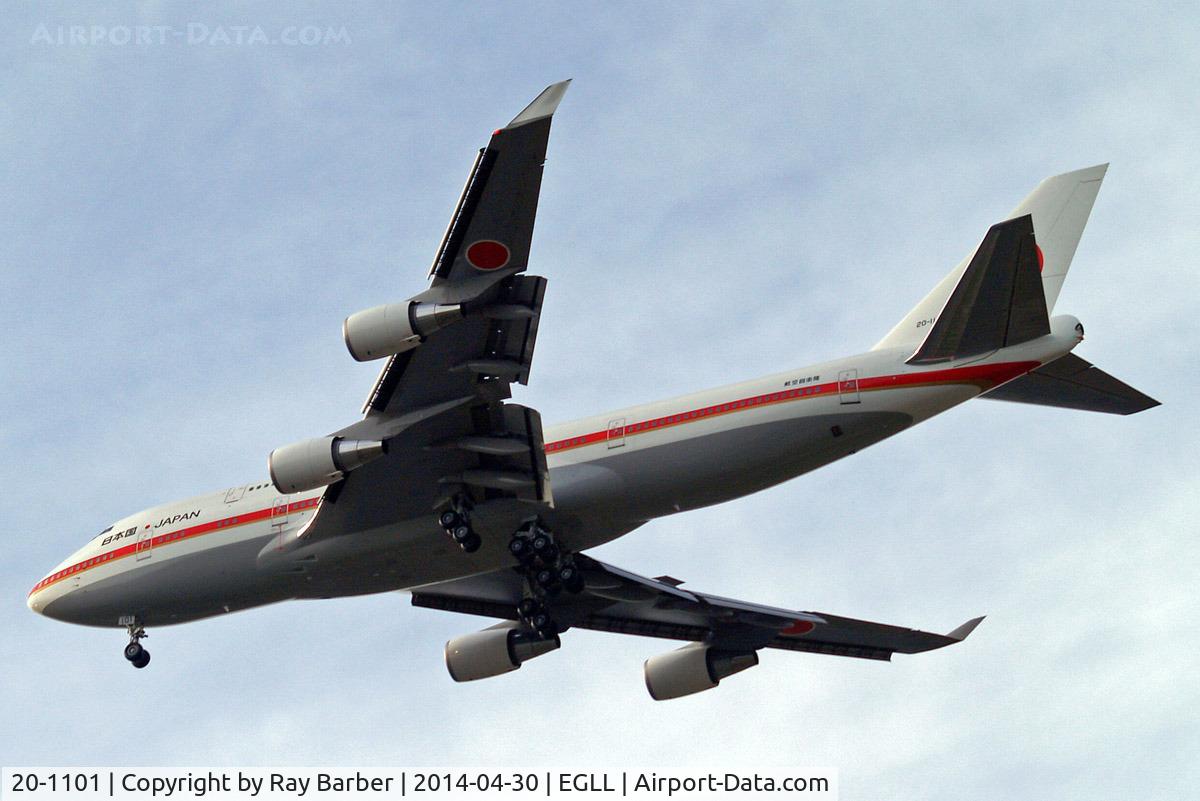 20-1101, 1990 Boeing 747-47C C/N 24730, Boeing 747-47C [24730] (Japanese Air Self Defence Force) Home~G 30/04/2014. On approach 27R.