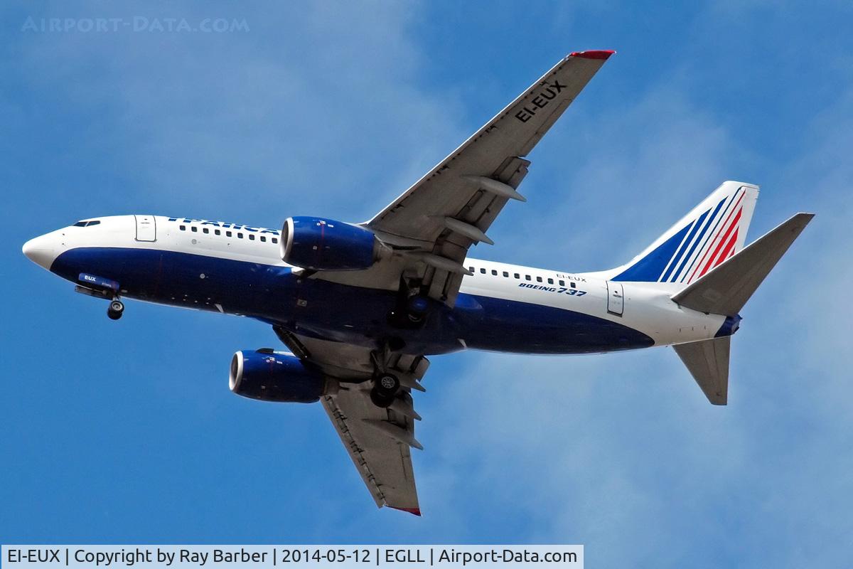 EI-EUX, 2004 Boeing 737-7Q8 C/N 29352, Boeing 737-7Q8 [29352] (Transaero Airlines) Home~G 12/05/2014. On approach 27R.