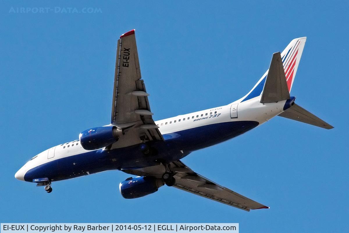 EI-EUX, 2004 Boeing 737-7Q8 C/N 29352, Boeing 737-7Q8 [29352] (Transaero Airlines) Home~G 12/05/2014. On approach 27R.