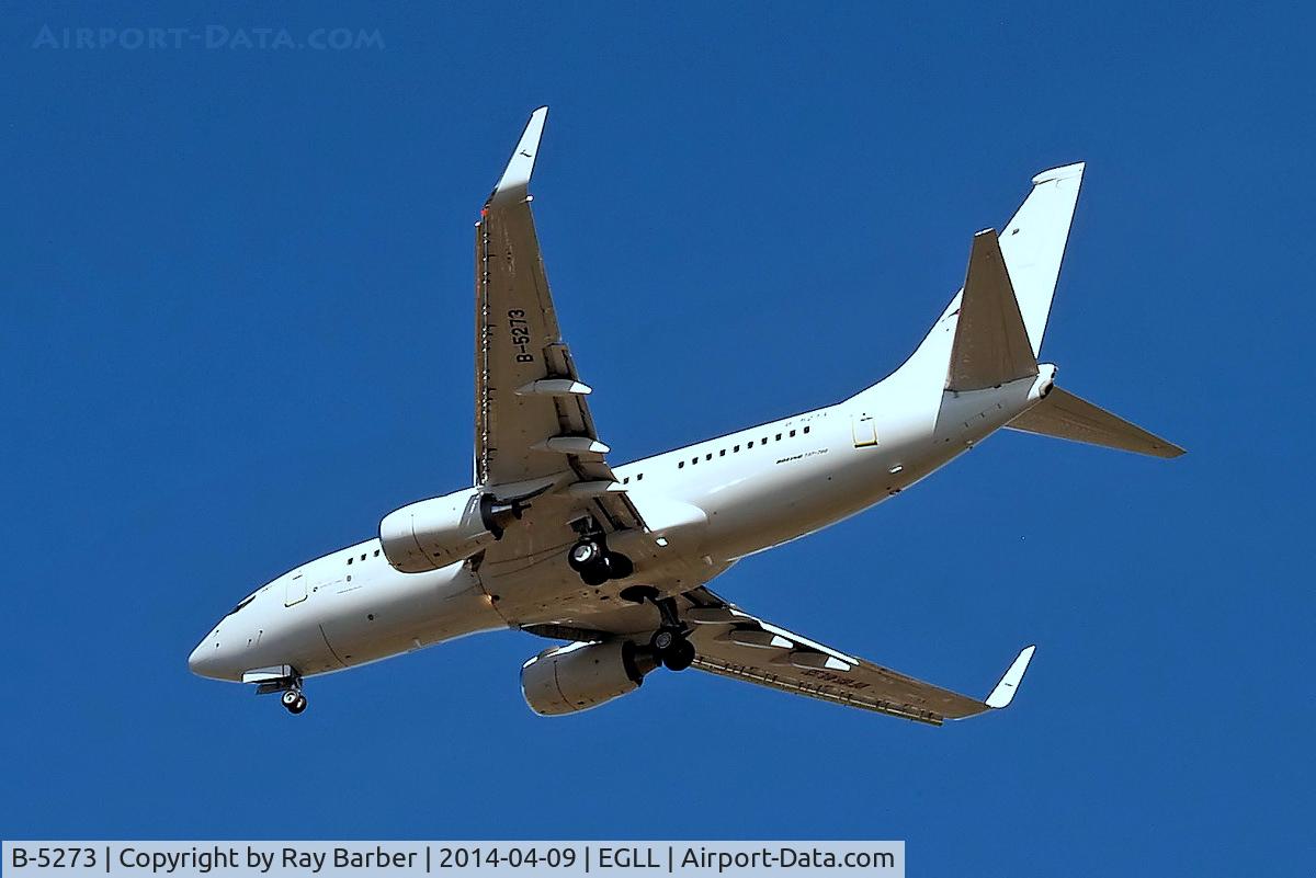 B-5273, 2010 Boeing 737-73W C/N 38633, Boeing 737-73W [38633] (Deer Jet) Home~G 09/04/2014. On approach 27R.