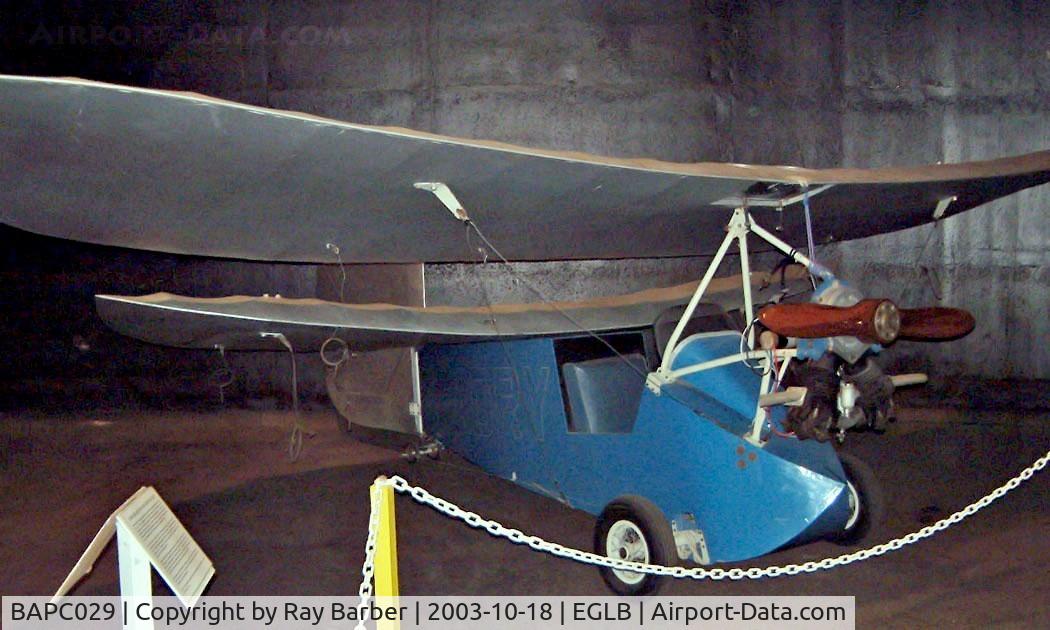 BAPC029, 1960 Mignet HM.14 Pou-du-Ciel C/N BAPC.029, Mignet HM.14 Pou-du-Ciel (replica) [PDR.1] Brooklands Museum~G 18/10/2003