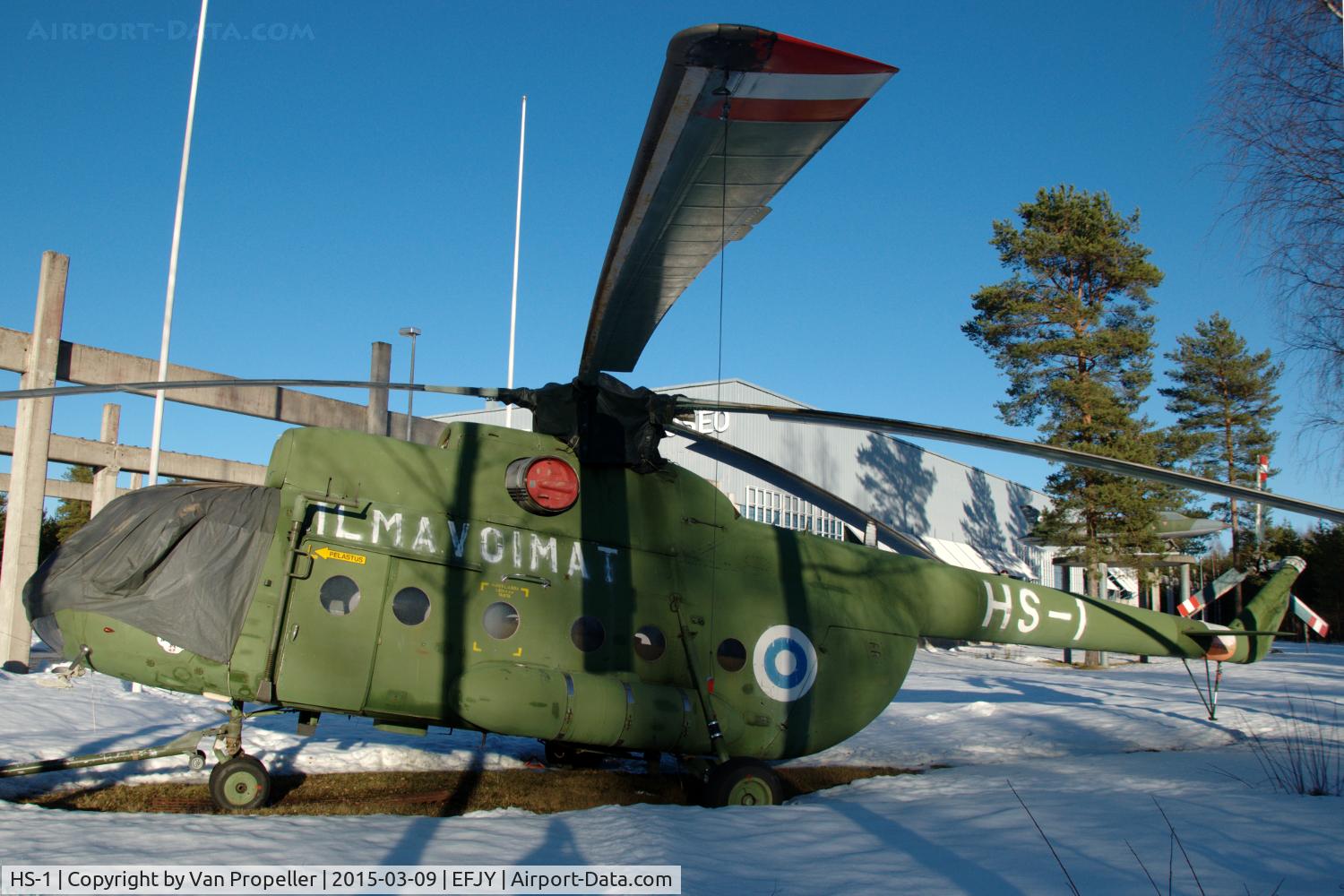 HS-1, 1973 Mil Mi-8T Hip C/N 13301, Mil Mi-8T helicopter of the Finnish Air Force at the Aviation Museum of Central Finland at Tikkakoski.