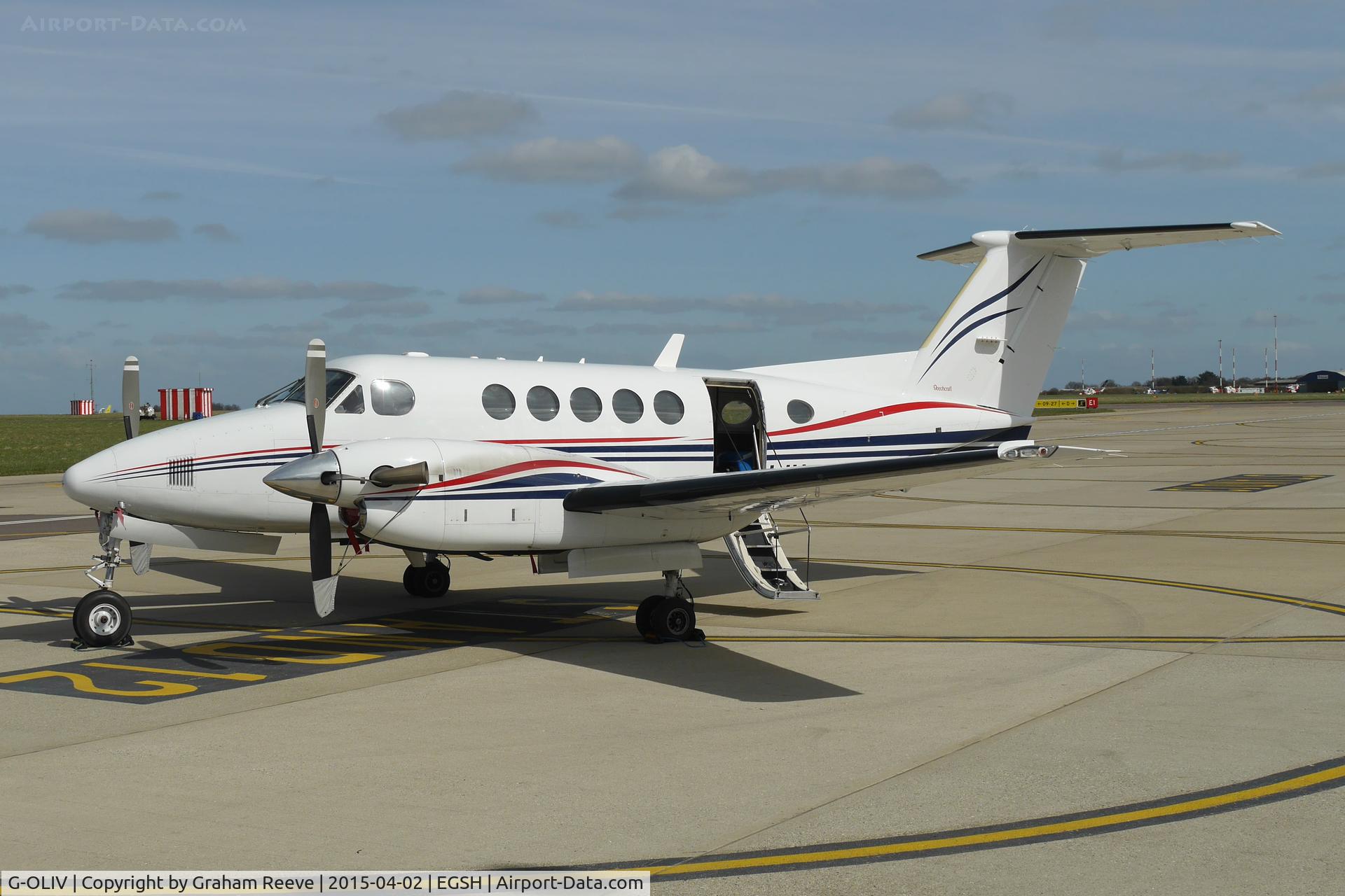 G-OLIV, 2003 Raytheon B200 King Air C/N BB-1835, Parked at Norwich.
