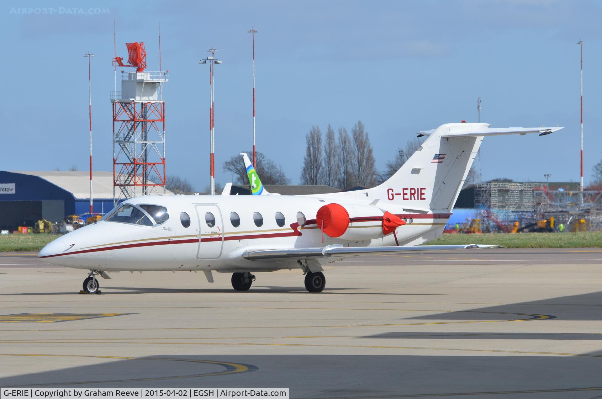 G-ERIE, 1996 Raytheon Beechjet 400A C/N RK-120, Parked at Norwich.