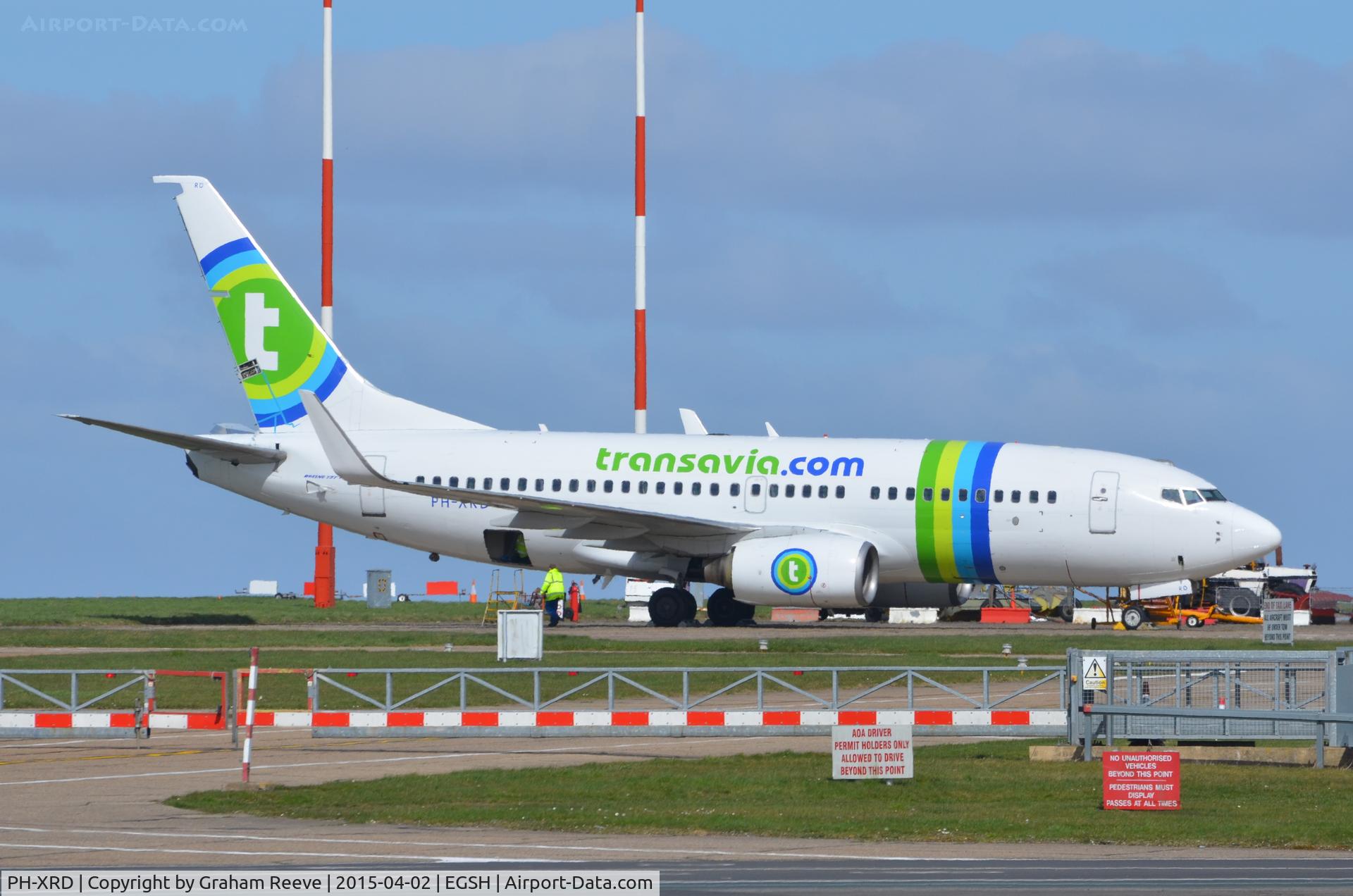 PH-XRD, 2003 Boeing 737-7K2 C/N 30659, Parked with rudder removed.