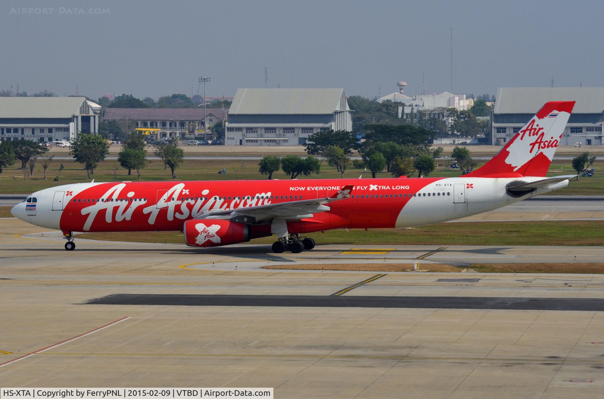 HS-XTA, 2005 Airbus A330-343 C/N 662, Thai AirAsia A333 taxying in.