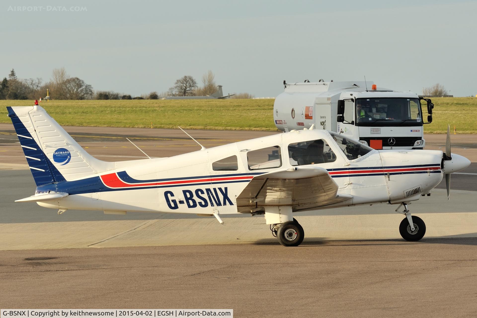 G-BSNX, 1979 Piper PA-28-181 Cherokee Archer II C/N 28-7990311, Late arrival.