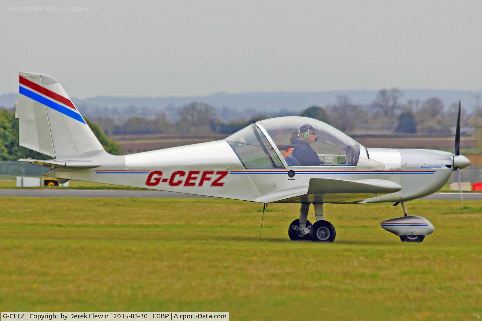 G-CEFZ, 2006 Cosmik EV-97 TeamEurostar UK C/N 2824, Resident Eurostar, taxxing after a local flight.