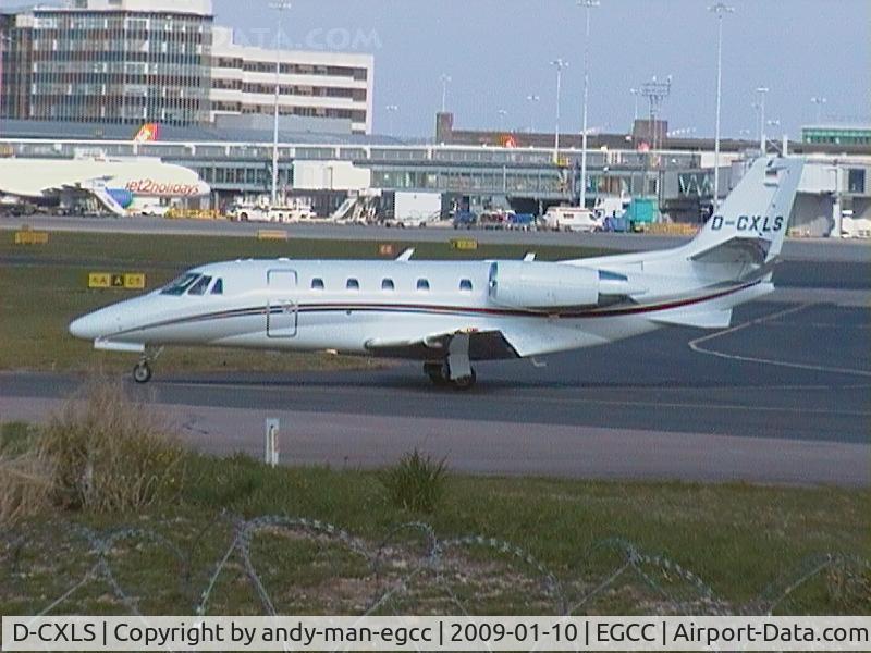 D-CXLS, 2009 Cessna 560XL Citation XLS+ C/N 560-6027, taxing in for the landmark exc ramp