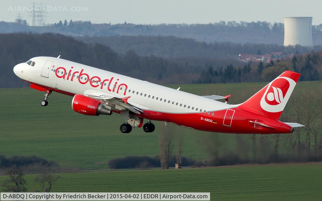 D-ABDQ, 2007 Airbus A320-214 C/N 3121, departure to Palma