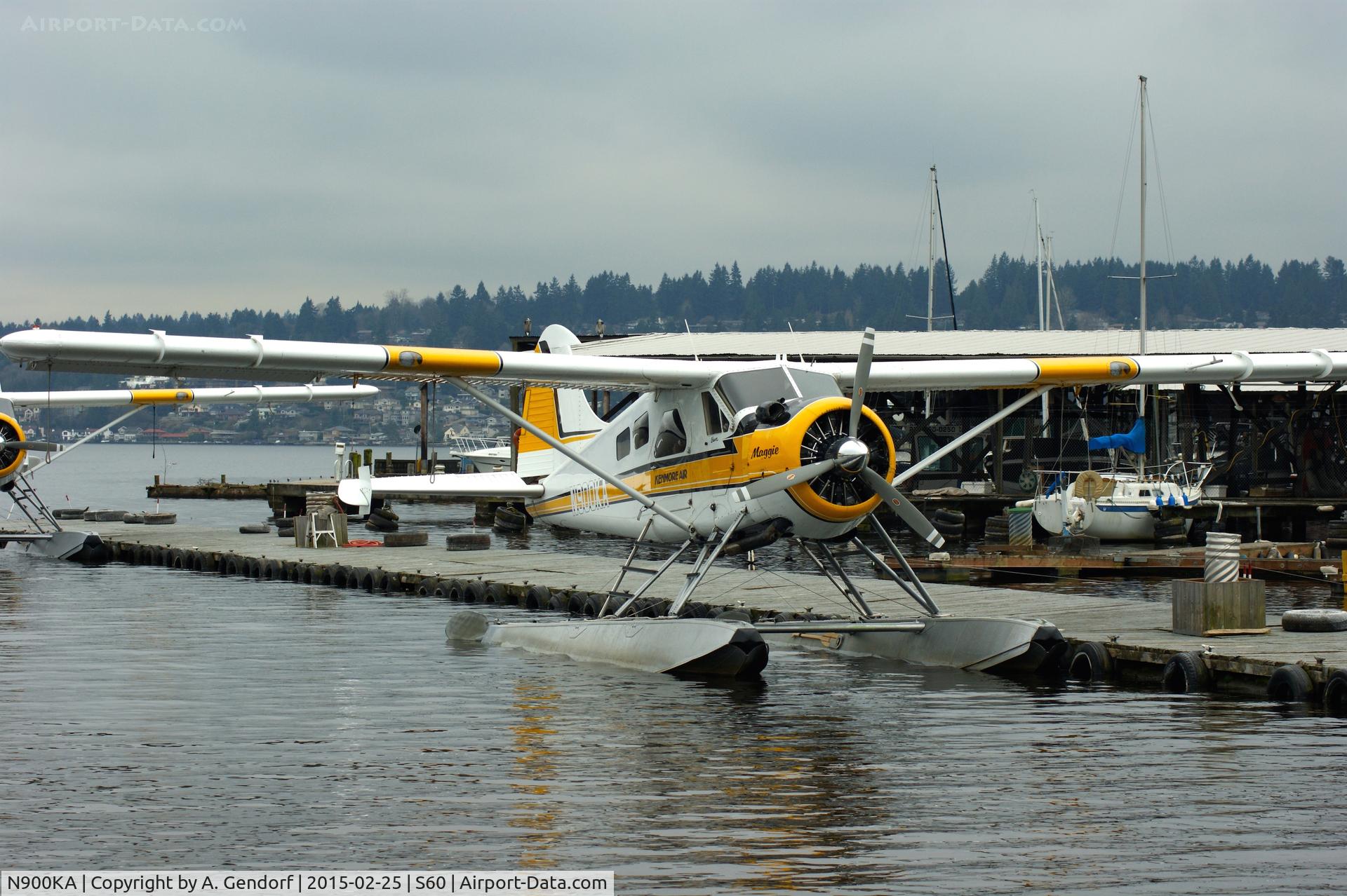 N900KA, 1967 De Havilland Canada DHC-2 Beaver Mk.I (L20A) C/N 1676, Kenmore Air, is here at the Kenmore Air Seaplane Base(S60)