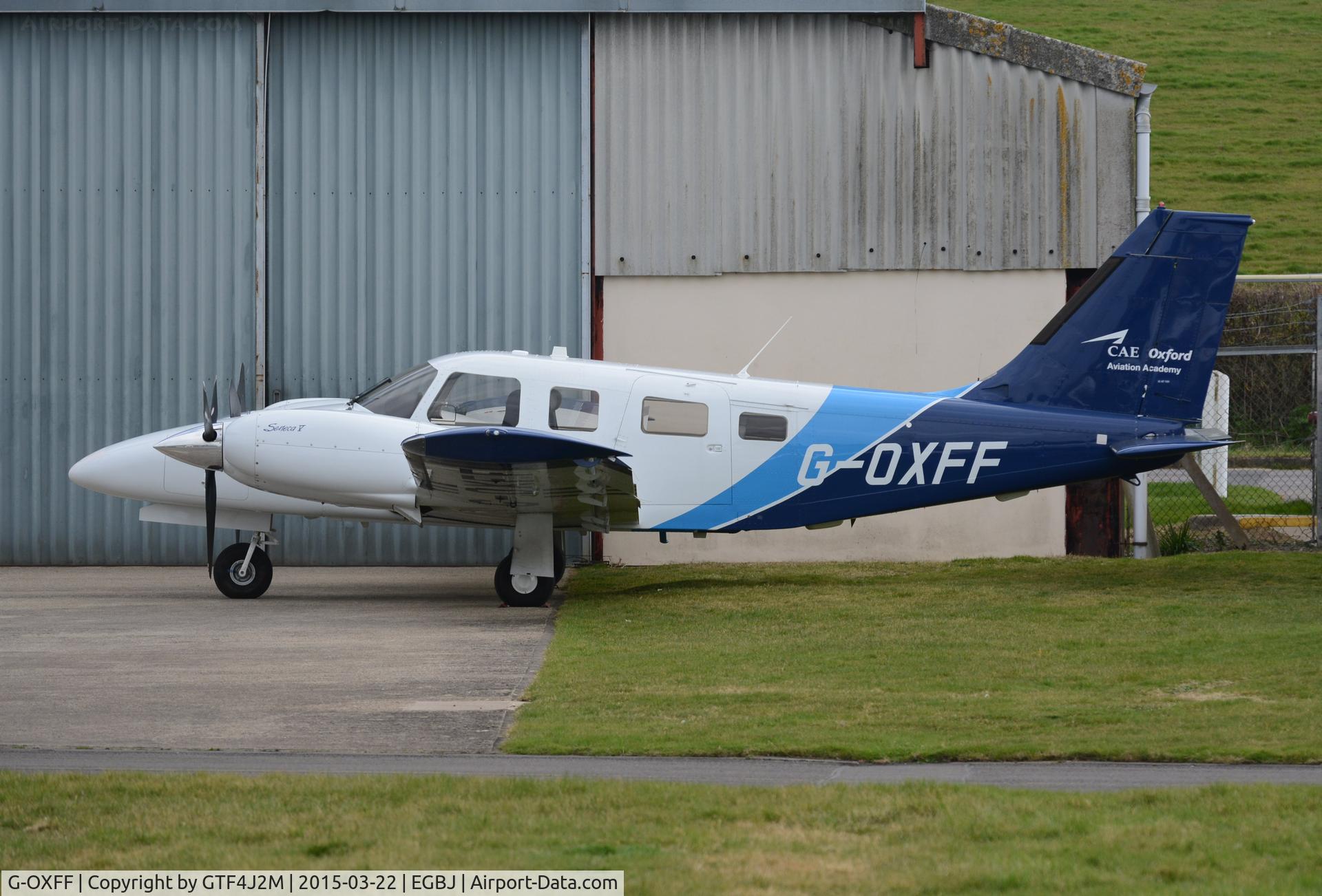 G-OXFF, 2013 Piper PA-34-220T Seneca V C/N 34-49485, G-OXFF at Staverton 22.3.15
