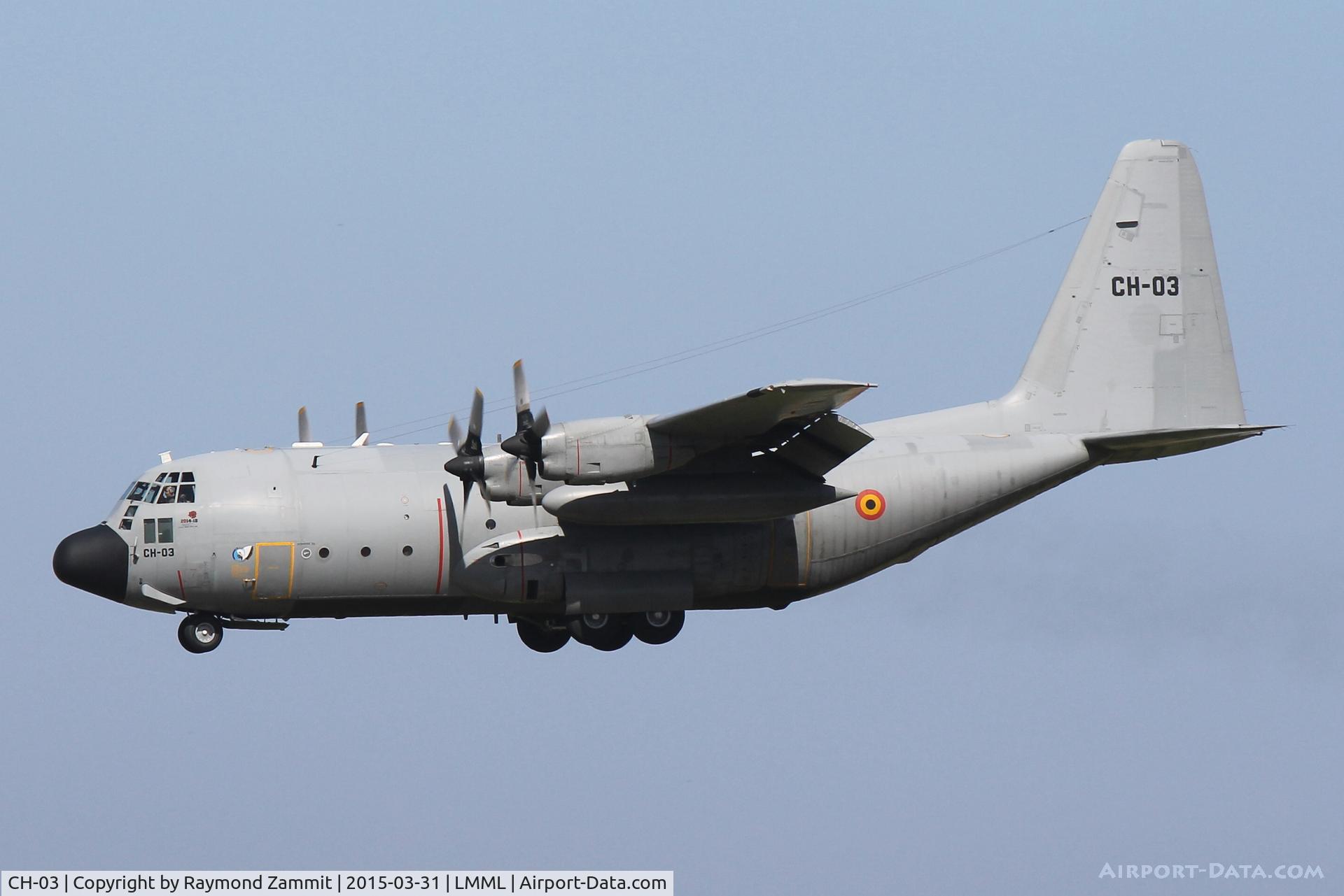 CH-03, 1972 Lockheed C-130H Hercules C/N 382-4461, Lockheed C130H Hercules CH-03 Belgian Air Force