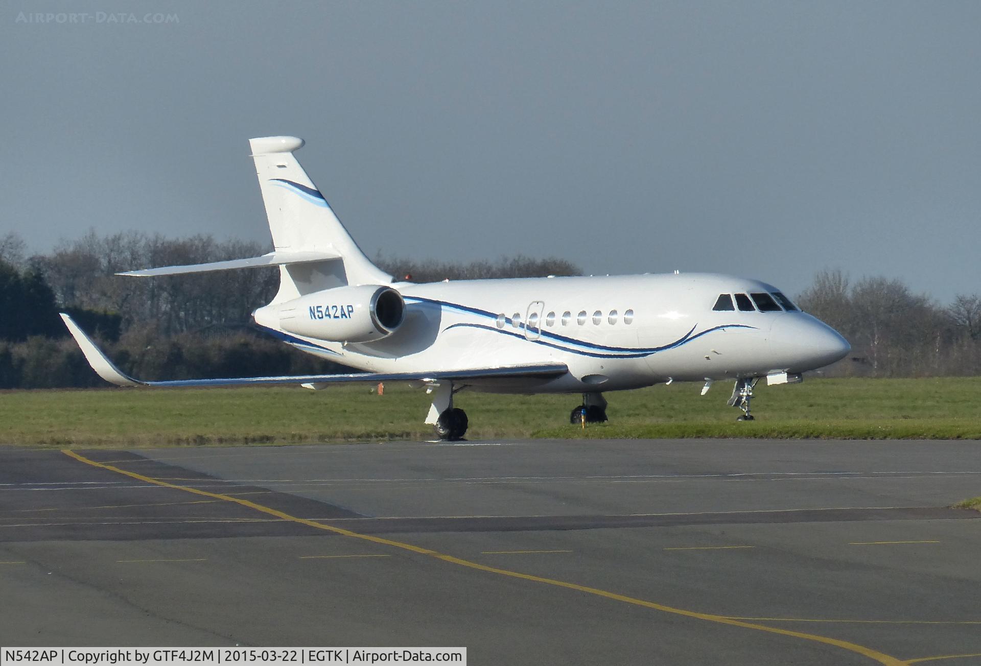 N542AP, 2006 Dassault Falcon 2000LX C/N 89, N542AP at Oxford 22.3.15