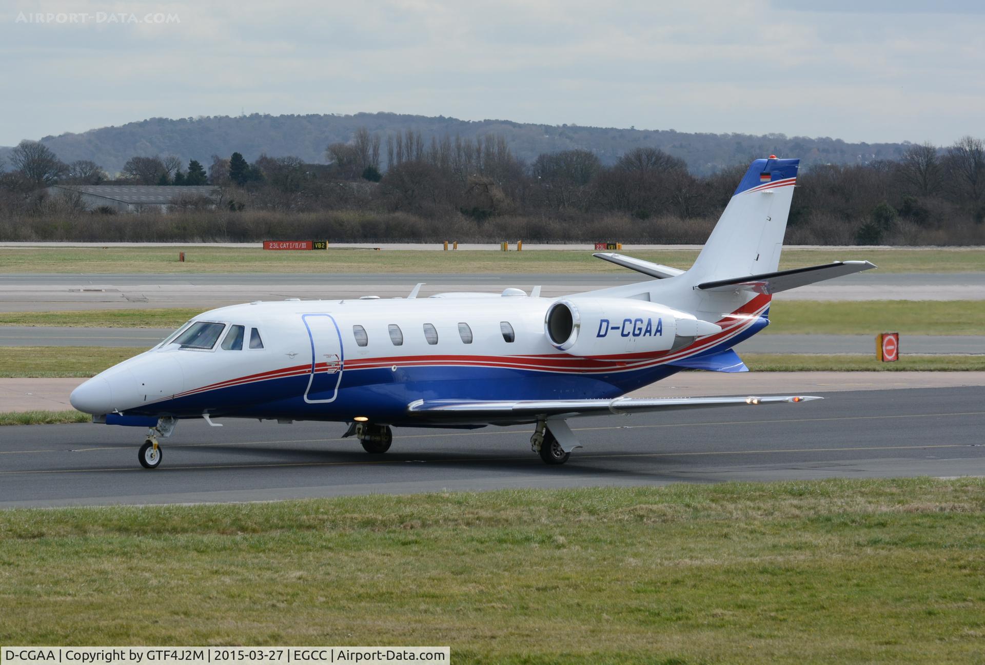 D-CGAA, 2014 Cessna 560 Citation Excel XLS+ C/N 560-6173, D-CGAA at Manchester 27.3.15