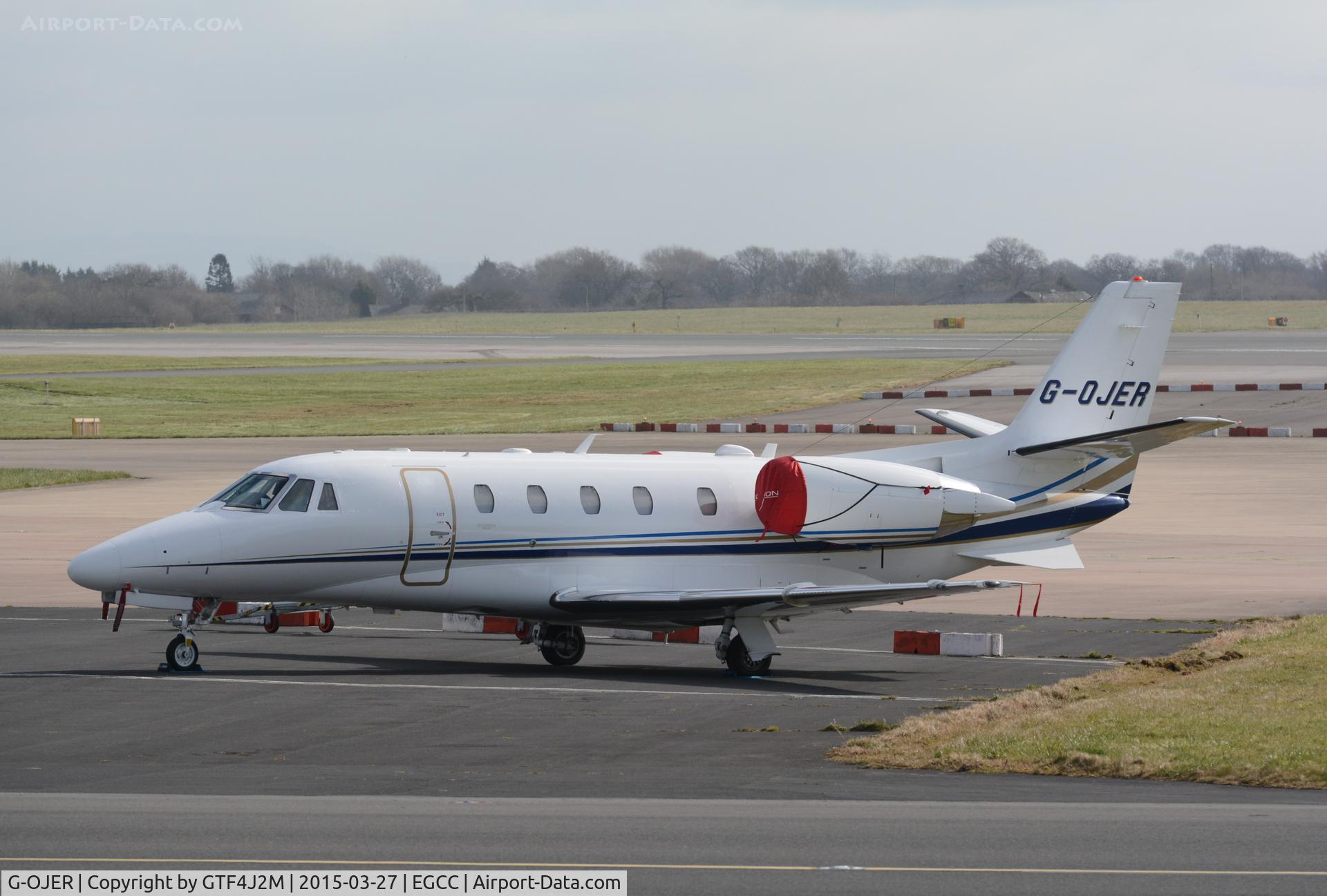 G-OJER, 2013 Cessna 560XL Citation XLS+ C/N 560-6148, G-OJER at Manchester 27.3.15
