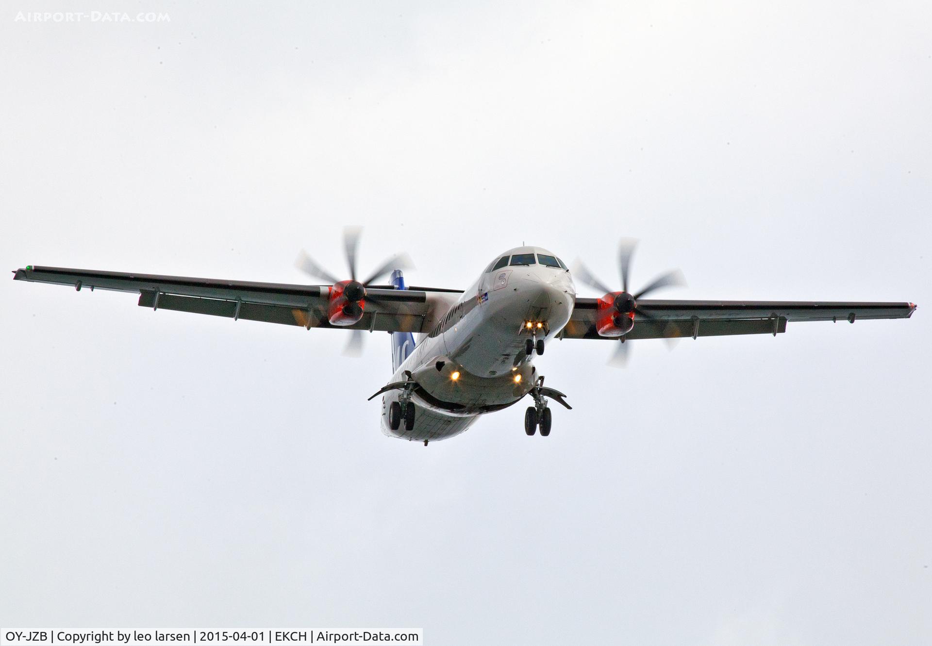 OY-JZB, 2013 ATR 72-600 (72-212A) C/N 1121, Copenhagen 1.4.15 app to R-30