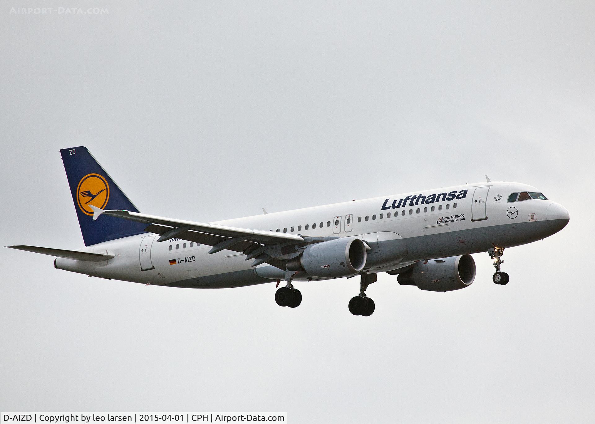 D-AIZD, 2010 Airbus A320-214 C/N 4191, Copenhagen 1.4.15 app to R-30