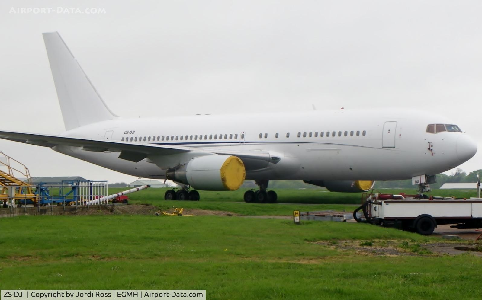 ZS-DJI, 1986 Boeing 767-216 C/N 23624, Aeronexus at Manston waiting for her next mission.