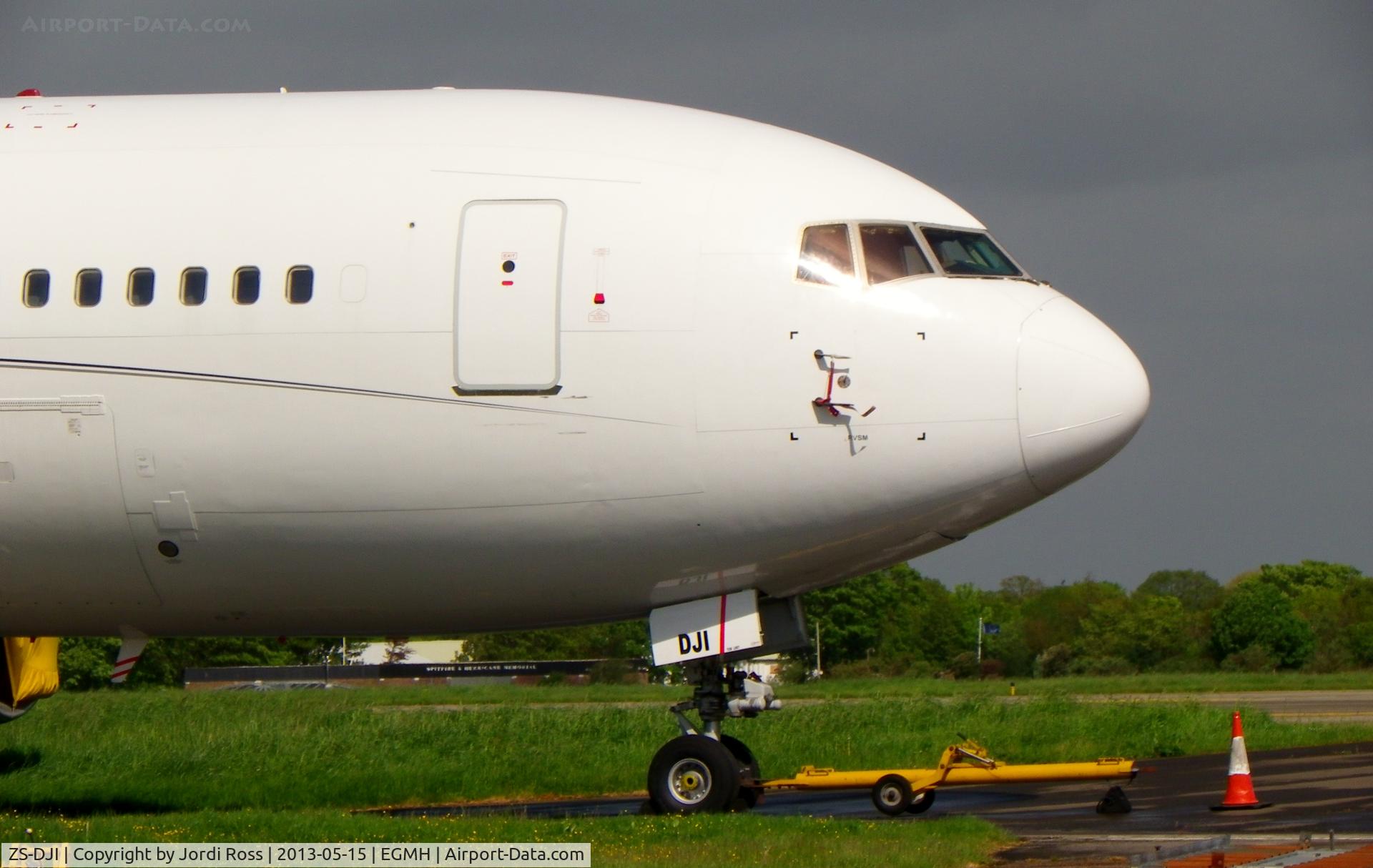 ZS-DJI, 1986 Boeing 767-216 C/N 23624, Aeronexus at Manston waiting for her next mission.