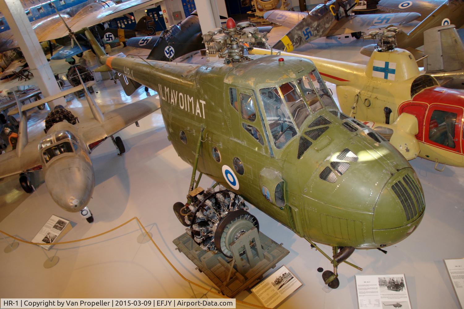 HR-1, Mil Mi-4 Hound C/N 07114, Mil Mi-4 helicopter of the Finnish Air Force (Ilmavoimat) preserved in the Aviation Museum of Central Finland at Tikkakoski.