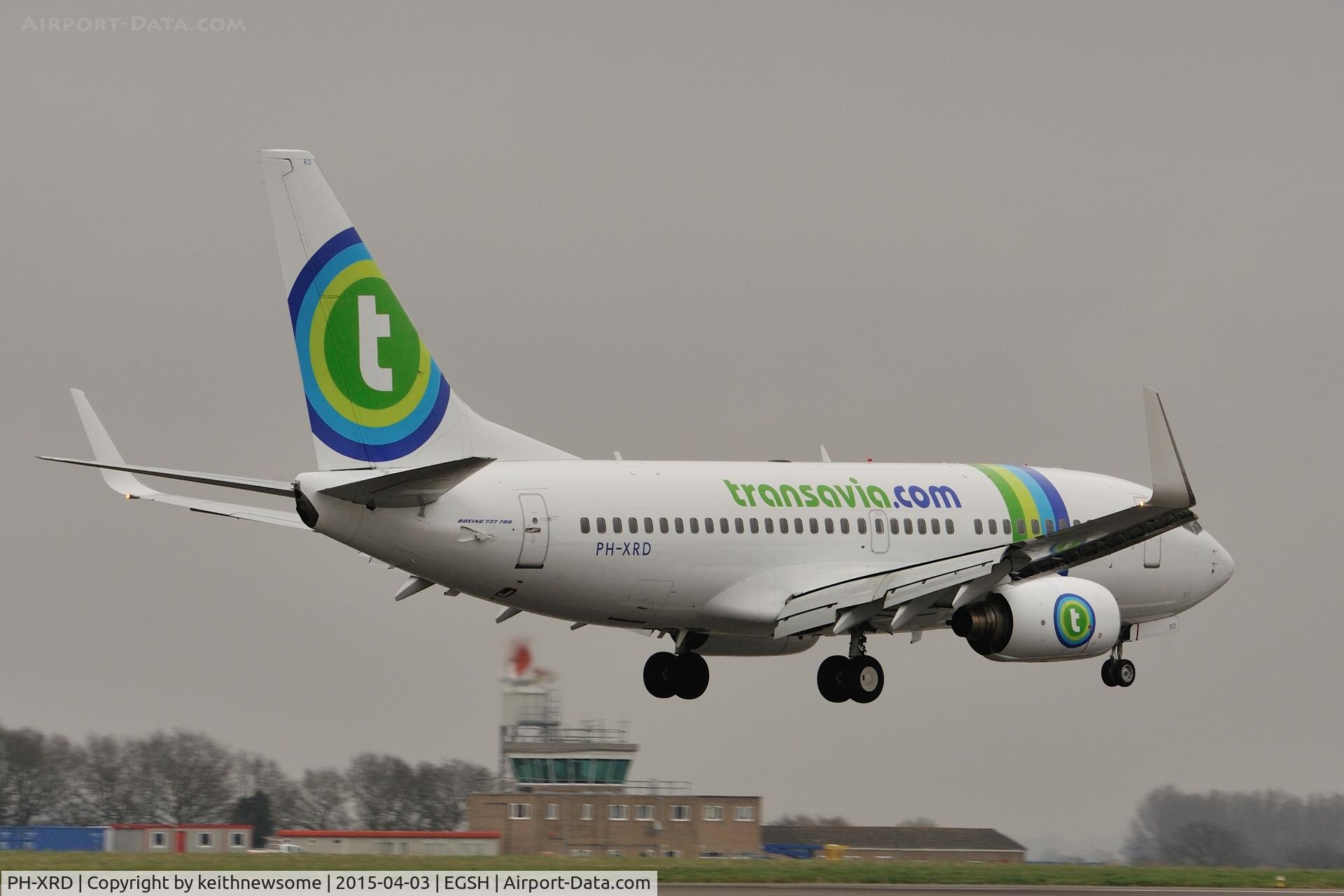 PH-XRD, 2003 Boeing 737-7K2 C/N 30659, Landing from test flight.