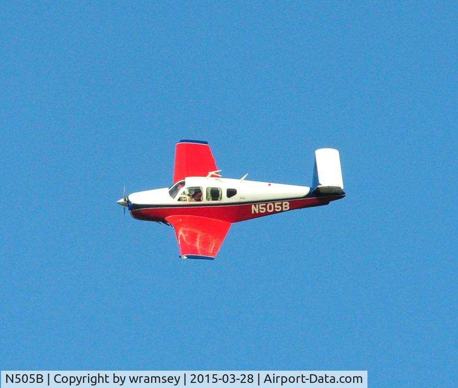 N505B, 1948 Beech A35 Bonanza C/N D-1528, Fly over  at North Star Raceway 
Denton Tx.  
03/29/15