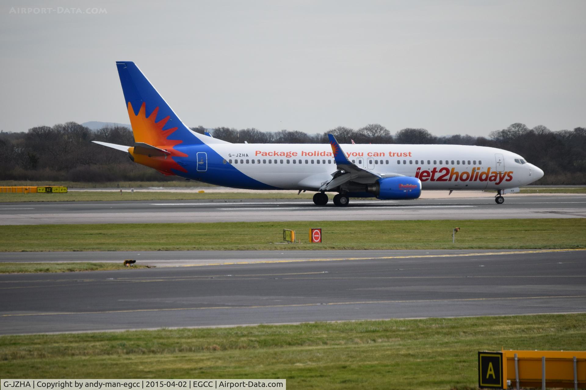 G-JZHA, 2001 Boeing 737-8K5 C/N 30417, just depted the runway now on the taxi ways to its stand

photo taken from the AVP