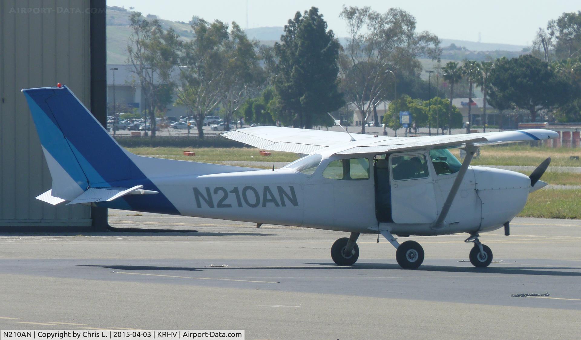 N210AN, 1975 Cessna 172M C/N 17264678, One of Nice Air's flight school's Cessna 172M parked at transient parking.