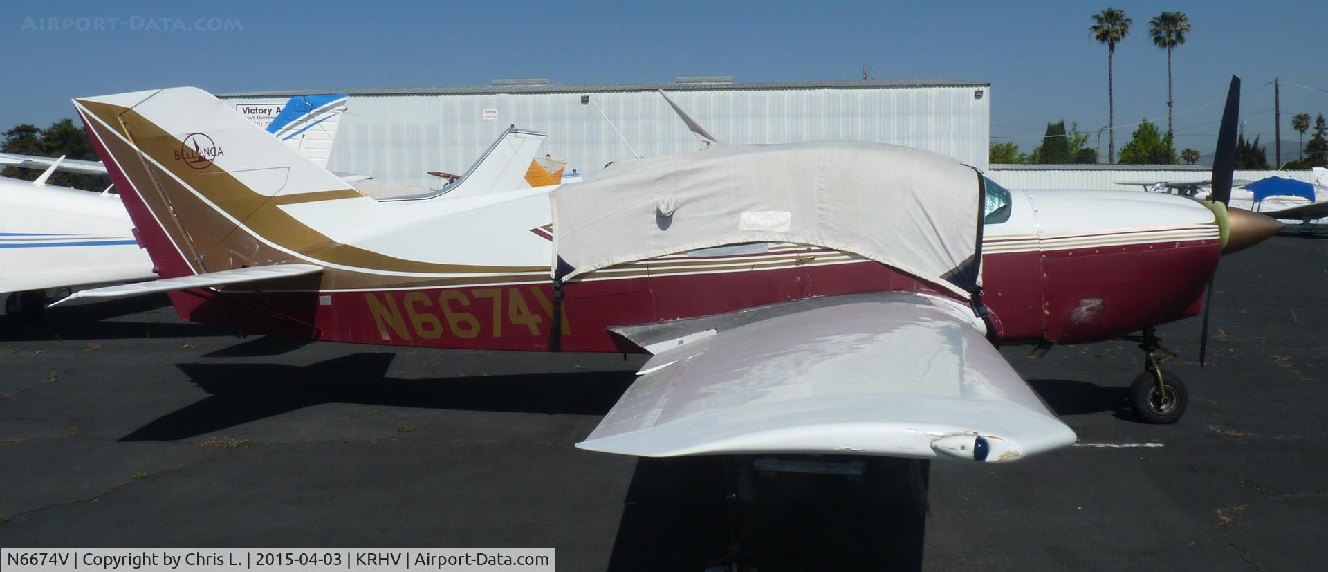 N6674V, 1967 Bellanca 17-30 C/N 30048, A local 1967 Bellanca Viking sitting next to the Victory Aero hangar.